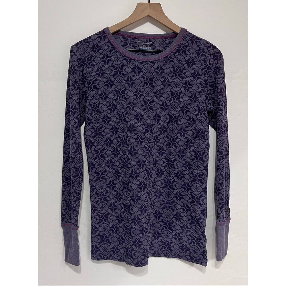 Columbia Purple Waffle Knit Top Size L